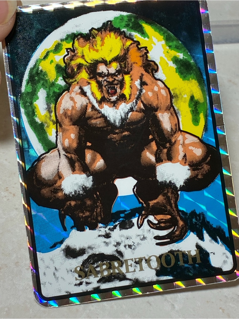 SABRETOOTH Marvel X-men Vending Machine Sticker